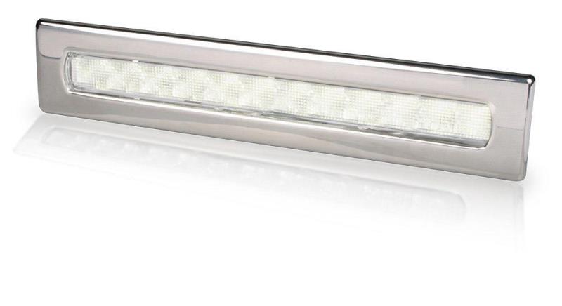 Hella Marine - 2JA 980 681-601 - LED STRIP LAMP WAIHEKE 24V WARM WHITE - POLISHED 316 S/S BEZEL