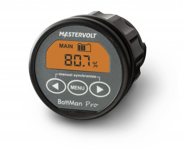 Mastervolt-70405070-Mastervolt MattMan Pro Battery monitor, 12/24 V DC with large, splash proof display (IP65) and power bar. Displays remaining time and stores special battery status events.
