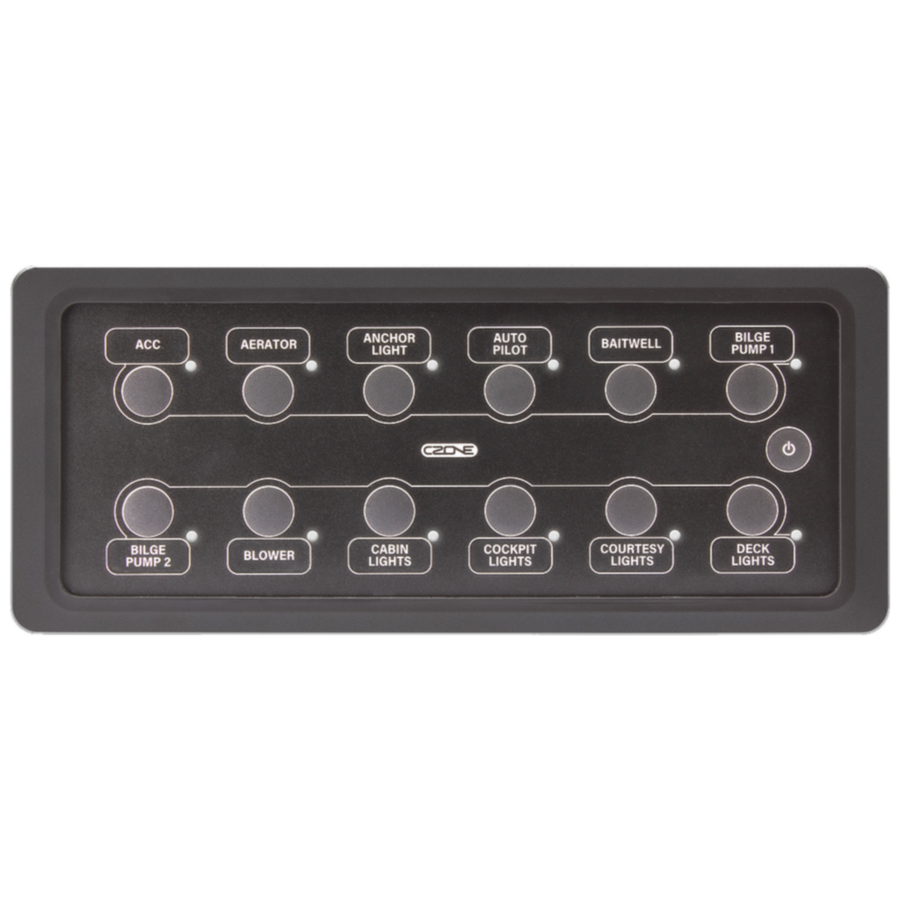 CZone 80-911-0165-00 Waterproof Keypad 6x2 Landscape
