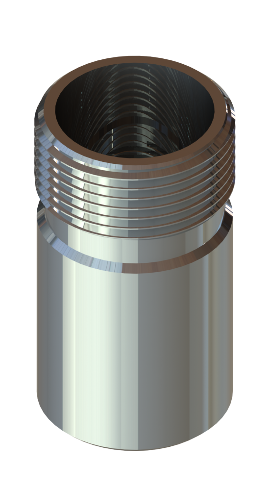 Scan-Antenna 10000-460 1"-11 to 1"-14 Thread Adapter Chrome