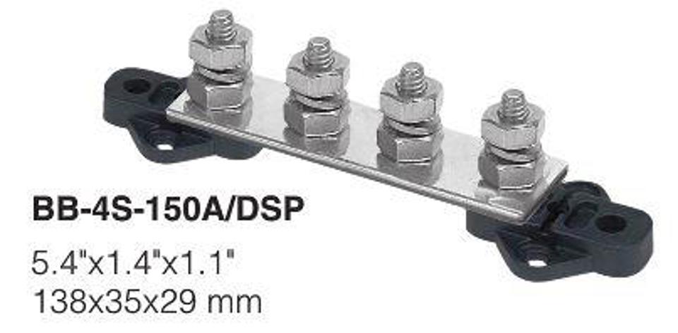BEP-BB-4S-150A/DSP-BUSBAR 4X6MM 1/4 STUDS 150A DSP MC15