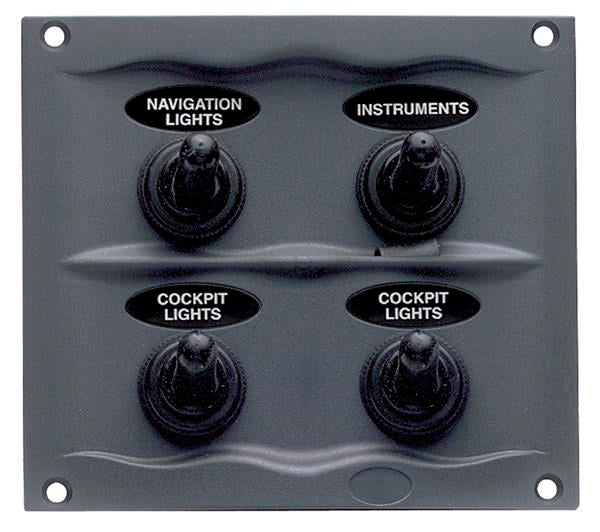 BEP Marine CMP-4WP Compact 4-Way Waterproof Switch Panel