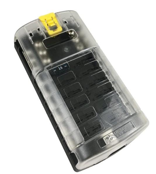 Blue Sea Systems - 5026-BSS - FUSE BLOCK ST BLADE 12 CIRCUIT W/GD REV 003
