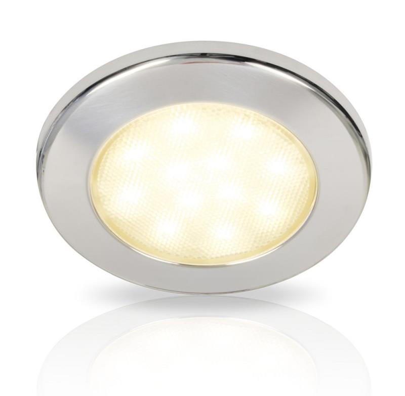 Hella Marine-2JA 980 820-112-LED DOWNLIGHT EUROLED 115 10-33V WARM WHITE White Spacer - Polished 316 S/S Rim BLISTER