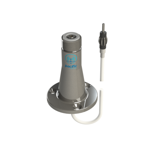 Pacific Aerials - P6167 - AM/FM stainless steel deck mount