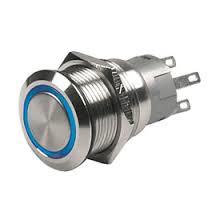 BEP - 80-911-0061-00 - PUSH BUTTON ON/OFF LATCHING 3.3V BLU LED