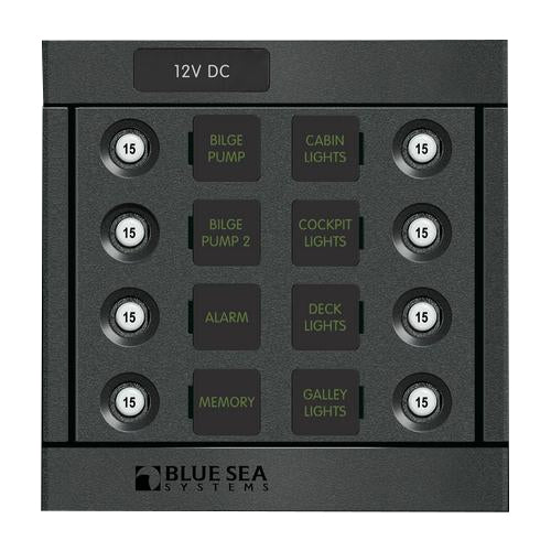 Blue Sea Systems - 1450-BSS - Panel 360 DC 8pos CLB S