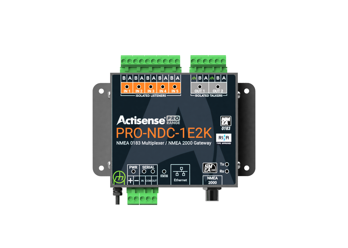 Actisense - PRO-NDC-1E2K - 5 inputs and 2 ISO-Drive outputs, Ethernet, NMEA 2000 and serial connections