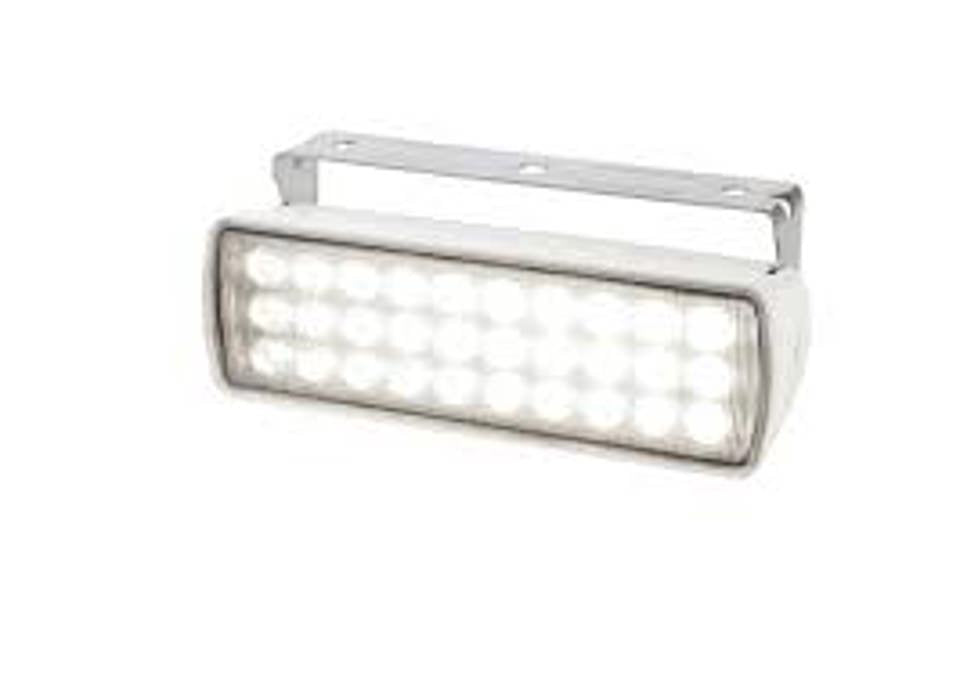 Hella Marine - 2LT 980 950-011 - LED FLOODLIGHT SEA HAWK XL 9-33V SPREAD - WHITE HOUSING