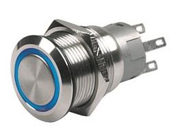 BEP - 80-911-0062-00 - PUSH BUTTON MOM (ON)OFF 3 3V BLUE LED