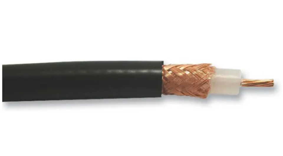 Belden - MRG2130.00100 - Black RG213 Coaxial Cable 50 ? 10.3mm OD Polyvinyl Chloride PVC Sheath, Per Meter