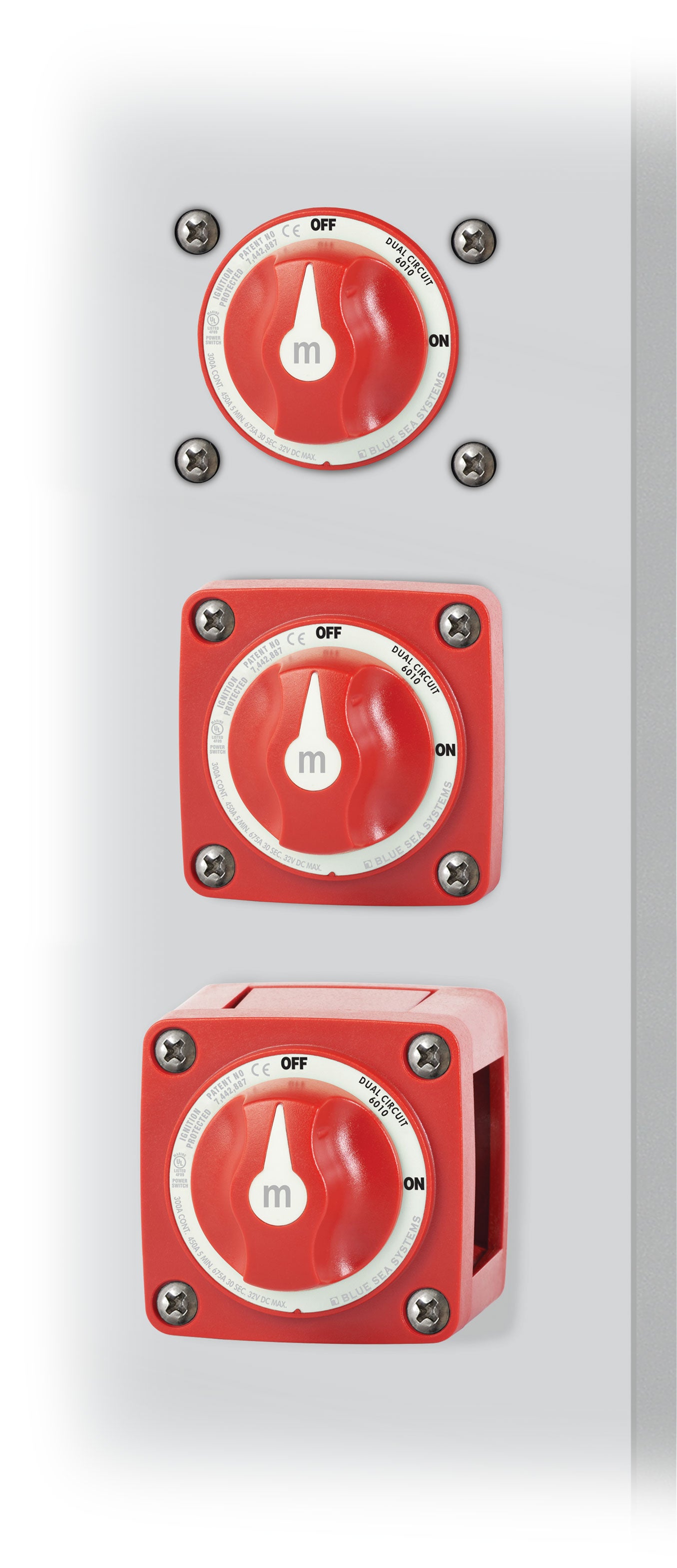 Blue Sea Systems - 6010-BSS - SWITCH M SERIES DUAL CIRCUIT