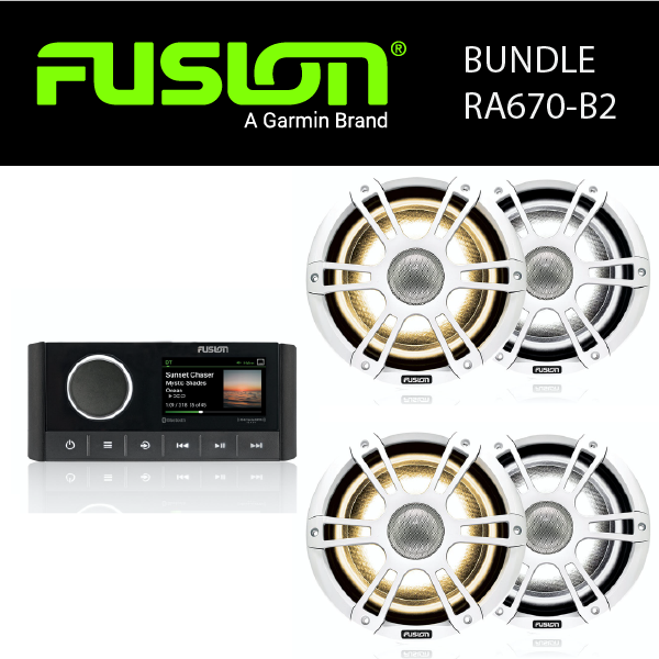 Fusion Marine Audio - MS-RA670 Stereo & Speaker Bundles
