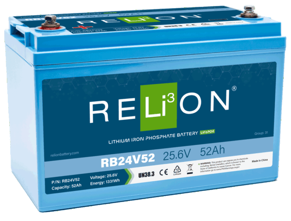 RELiON - RB24V52 - 24V 52Ah LiFePO4 Battery