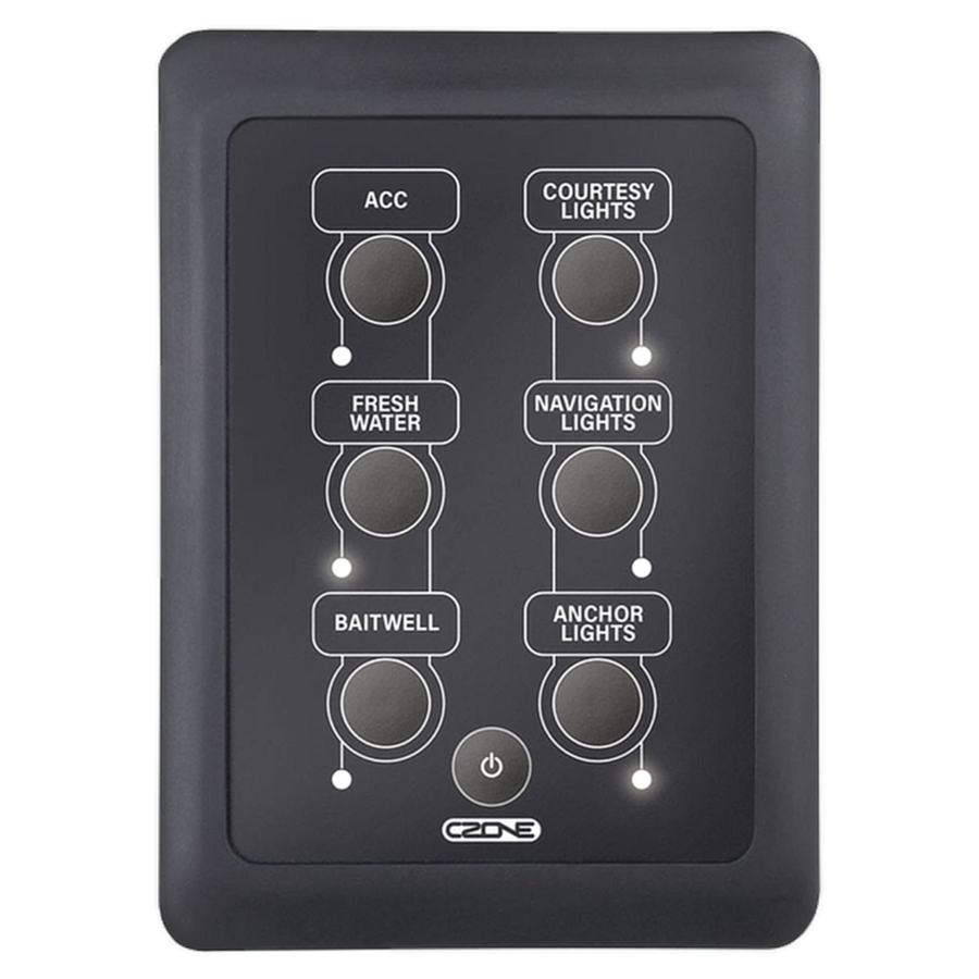 CZone 80-911-0163-00 Waterproof Keypad 2x3 Portrait