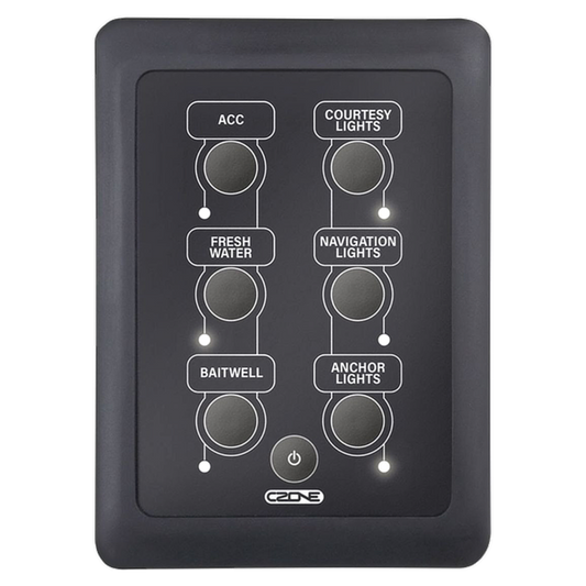 CZone 80-911-0163-00 Waterproof Keypad 2x3 Portrait
