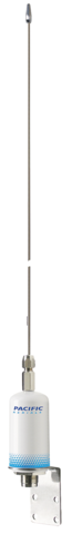 Pacific Aerials - P6001 - VHF 1.1m stainless steel antenna & mounting bracket & SO239 socket