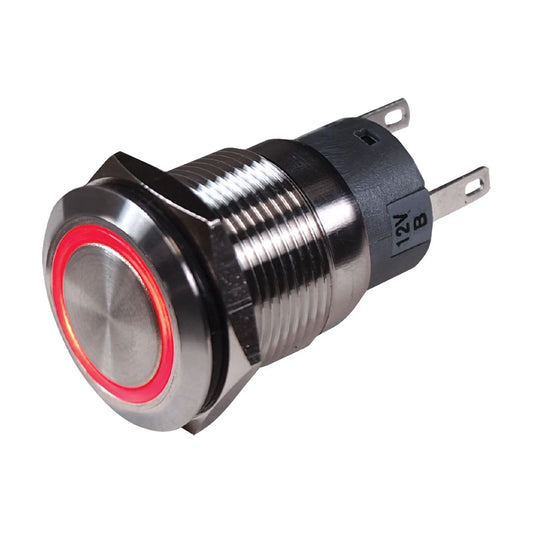 BEP 80-511-0001-00 12V 5A Latching Red LED Push Button