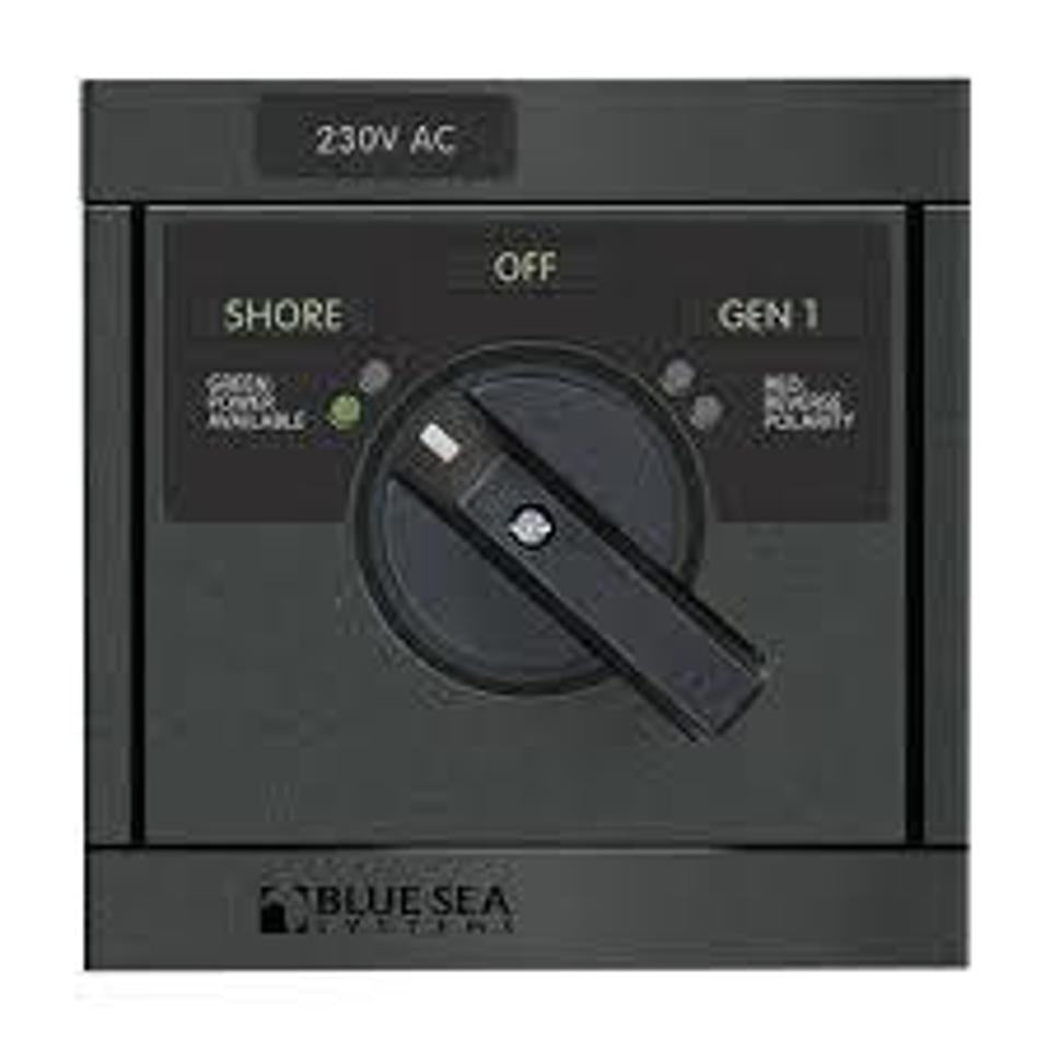 Blue Sea Systems - 1486-BSS - Panel 360 230VAC Rotary65A OFF+2