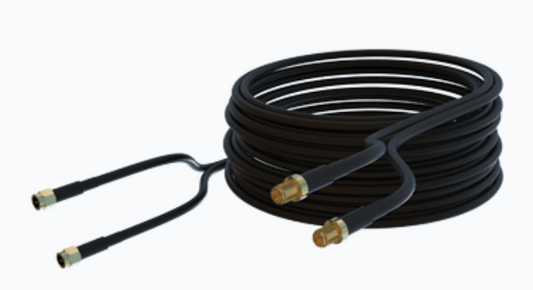 Poynting - A-CAB-109 - 10m Twin HDF-195 Low Loss Cable; SMA (m) to SMA (f)