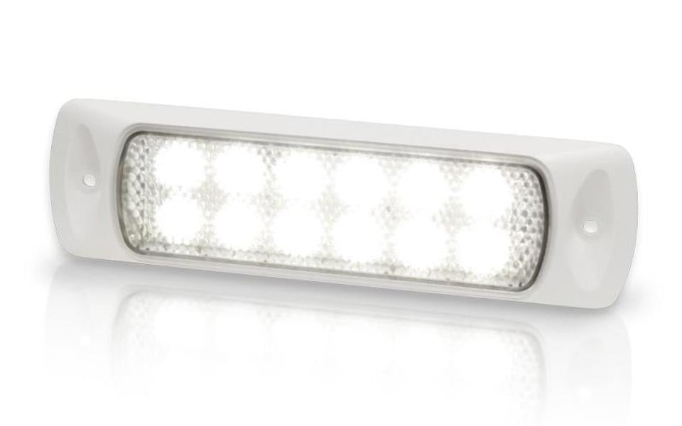 Hella Marine - 2LT 980 747-111 - LED FLOODLIGHT SEA HAWK 9-33V RECESS SPREAD - WHITE HOUSING