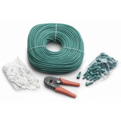Mastervolt-77050000- DIY kit: RJ45 crimping tool, 50 pcs. RJ45 connectors, 50 pcs. protection boots, 100 m CAT5E UTP cable