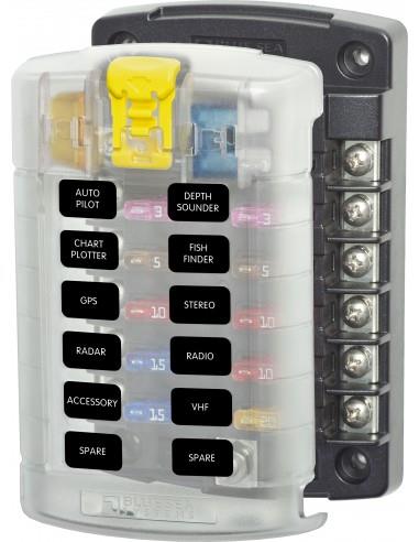 Blue Sea Systems - 5029-BSS - FUSE BLOCK ST BLADE 12 CIRCUIT