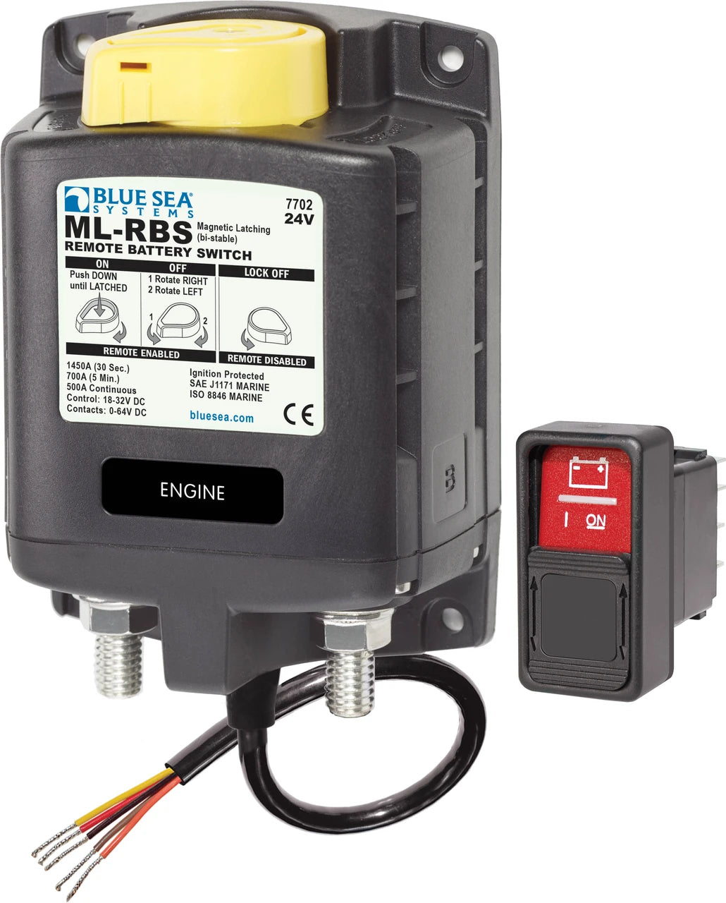 Blue Sea 7702-BSS ML-RBS 24V 500A Remote Battery Switch