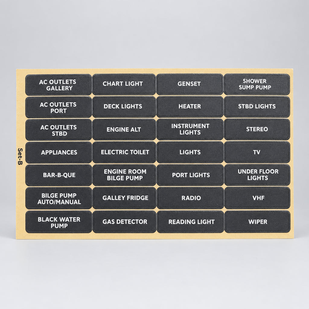 BEP SET-B Circuit Identification Label Sheet B