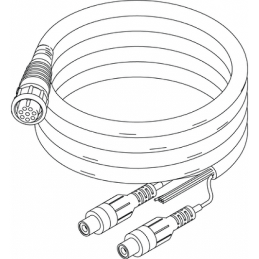 B&G-000-00129-001-NSE / NSS Video/Comms Cable (8 pin conn. to bare wires for NMEA and 2 RCA female for Video in Port one and two)  2 m (6.5 ft)