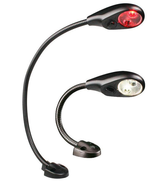 Hella Marine - 2JA 343 720-522 - LED CHART LAMP 9-31V WHITE/RED 316 S/S 150MM ARM - BLACK COVER