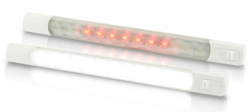 Hella Marine-2JA 958 123-001-LED SURFACE MOUNT SWITCHED STRIP LAMP SINGLE COLOUR  12V WHITE