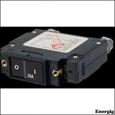 Blue Sea Systems - 7545-BSS - Circuit Breaker C1 FLAT Rocker 30A