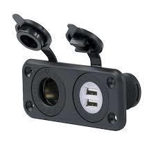 Marinco - 12VCOMBO-B - Dual USB Charger and 12V Receptacle, OEM