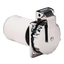 Marinco - 6373EL-B - Inlet, 50A 125/250V, Stainless Steel