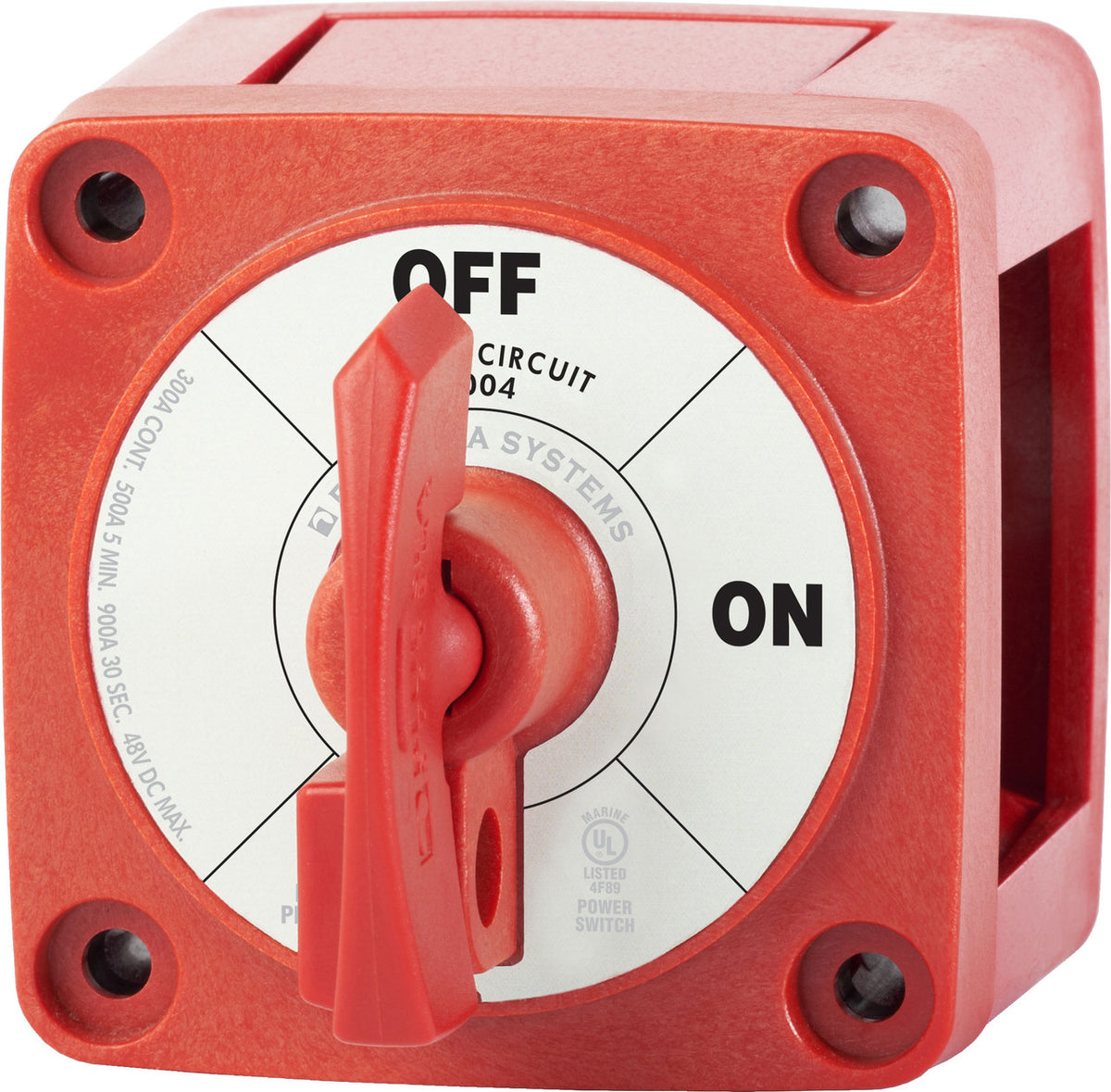 Blue Sea Systems - 6004-BSS - SWITCH BATTERY M ON/OFF LOCKING