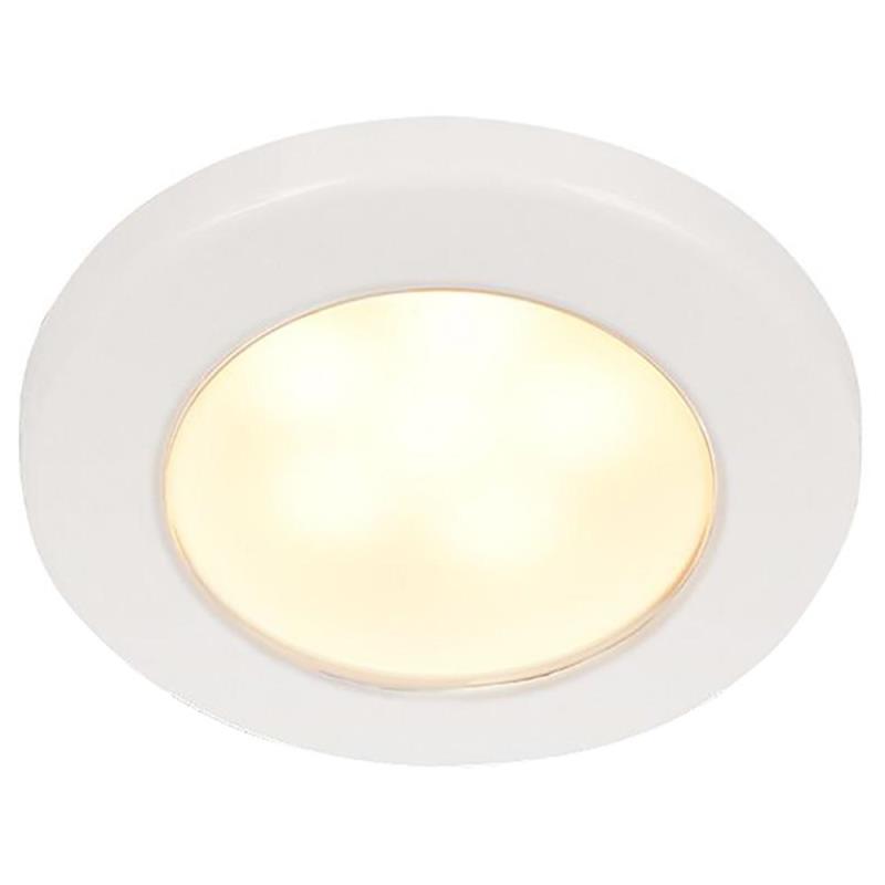 Hella Marine-2JA 958 109-117-LED DOWNLIGHT EUROLED 75 24V WARM WHITE SCREW MOUNT - WHITE PLASTIC RIM BULK
