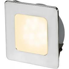 Hella Marine - 2JA 958 340-527 -  EUROLED 95 GEN2, 12/24V DC, WARM WHITE LIGHT & 316SS RIM, SQUARE