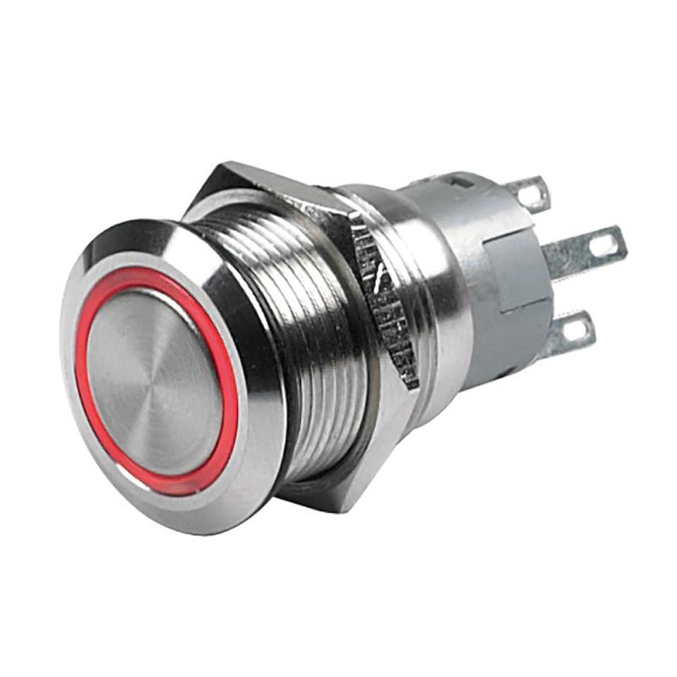 CZONE - 80-911-0060-00 W - PUSH BUTTON MOM (ON)OFF 3.3V WHITE LED