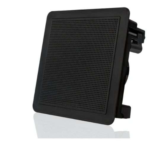 Fusion - 010-02299-11 - Fusion FM Series Marine Speakers, 6.5" 120-Watt Square Black Flush Mount Marine Speakers (Pair) FM-F65SB
