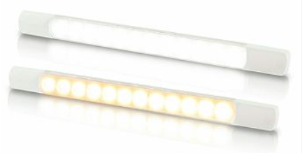 Hella Marine-2JA 958 124-001-LED  SURFACE MOUNT STRIP LAMP SINGLE COLOUR  12V WHITE