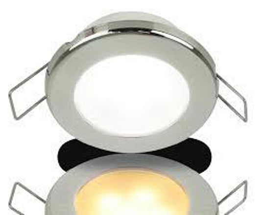 Hella Marine-2JA 958 109-521-LED DOWNLIGHT EUROLED 75 12V WARM WHITE SPRING MOUNT - POLISHED 316 S/S RIM
