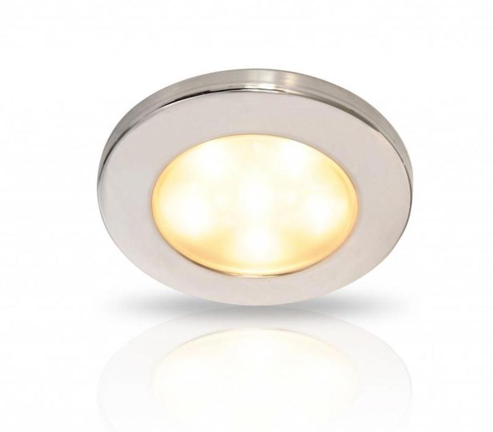 Hella Marine - 2JA 958 109-127 - LED DOWNLIGHT EUROLED 75 24V WARM WHITE SCREW MOUNT - POLISHED 316 S/S RIM BULK