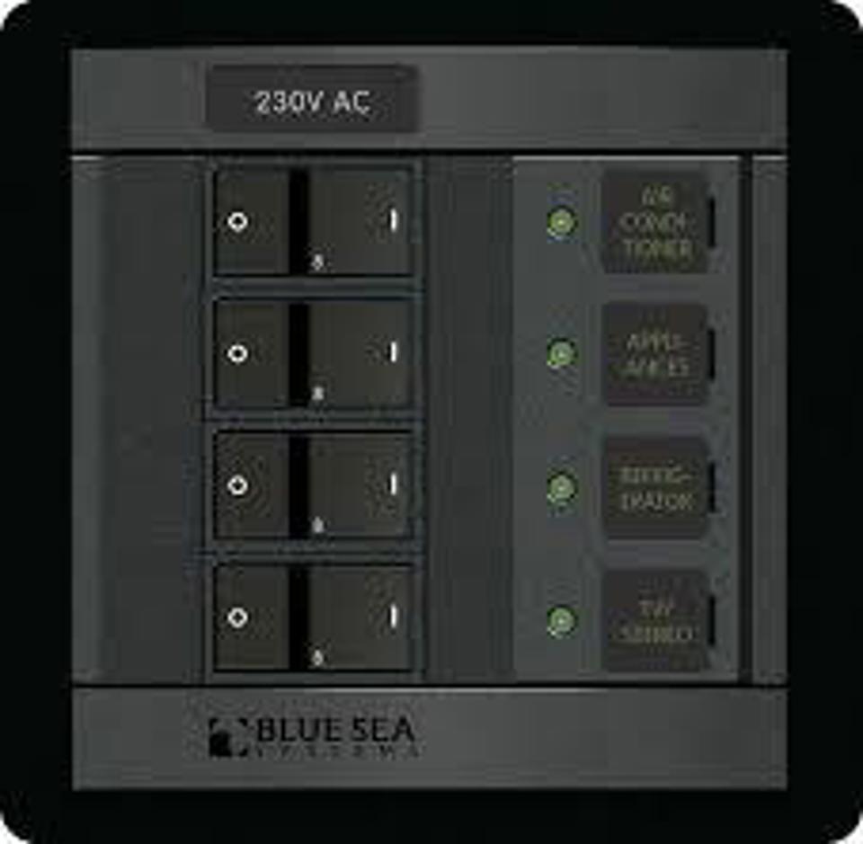 Blue Sea Systems - 1211-BSS - Panel 360 230VAC 4pos FR