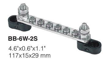 BEP - BB-6W-2S - BUSBAR 6W NO COVERS  MC10