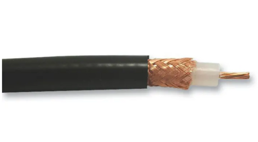 Belden - MRG2130.00100 - Black RG213 Coaxial Cable 50 ? 10.3mm OD Polyvinyl Chloride PVC Sheath, Per Meter