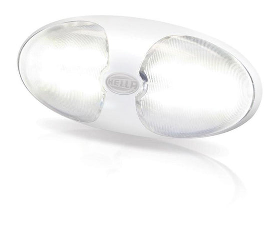 Hella Marine - 2JA 980 704-001 - LED HEAVY DUTY LAMP DURALED 12 12/24V WHITE WITH SWITCH - WHITE SHROUD
