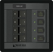 Blue Sea Systems - 1210-BSS - Panel 360 120VAC 4pos FR