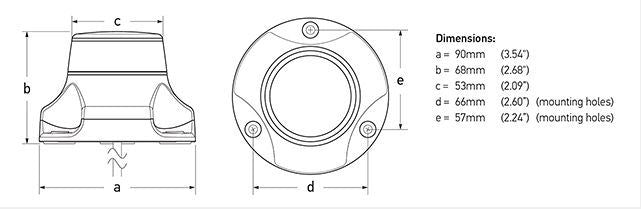 Hella Marine - 2 NM NaviLED 360 PRO - All Round White Navigation Lamps - Black 2LT 980 910-121 / White 2LT 980 910-131