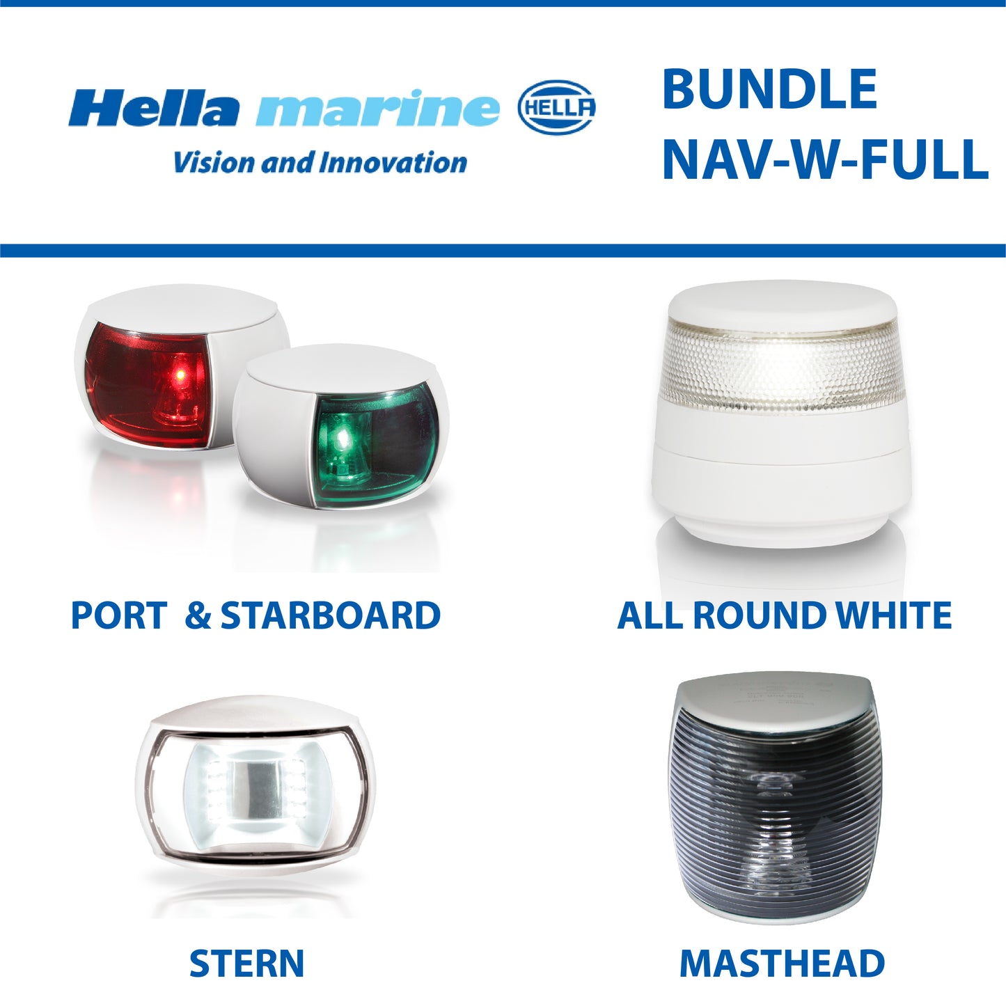 Hella Marine - LED Navigation Light Bundles - Full Set